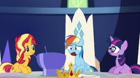 Rainbow Dash crying "too hot!" EGSB