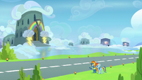 Spitfire shows Rainbow the Wonderbolts' barracks S6E7