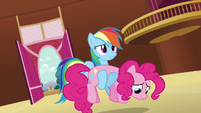 Dash con la verdadera Pinkie.