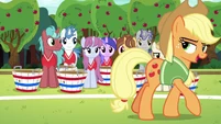 Applejack addressing the unicorns S6E18.png (1.17 MB) What we're gonna do now is I'm gonna learn ya how to play buckball.