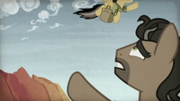 Daring Do flying away with the artifact S9E21
