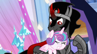 Flurry Heart tries to bite Sombra's hoof S9E1