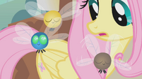 Fluttershy with three parasprites S1E10