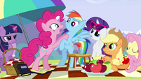 Pinkie displaying reality of situations? No way!