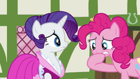 Pinkie Pie worried about missing out with Rarity S3E3