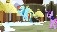 Rainbow Dash looking for Pinkie Pie S8E18