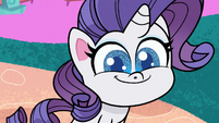 Rarity smiling with excitement PLS1E4b