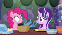 Starlight looks confused at Pinkie again S6E21