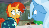 Sunburst startled by Trixie's glare S9E11