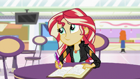 Sunset Shimmer making a side smirk EGS3