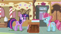 Twilight's smile, indicates she is satisfied.