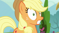 Applejack in complete shock a third time S7E9