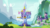 Exterior view of Castle and School of Friendship S8E21