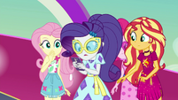 Rarity looks at notification on her phone EGSB