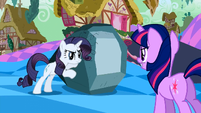 Rarity protecting Tom from Twilight S2E2