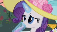 Rarity keeping a weather eye on Twilight.