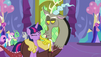 Discord boops Twilight on the nose S7E1