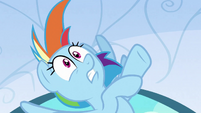 Rainbow Dash being pulled down S3E2