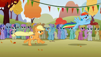 One of the two hides behind Applejack's hat.