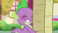 Spike blushes and grins innocently S7E9