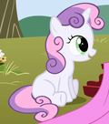 Sweetie Belle sitting ID S1E18