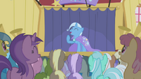 Trixie laughing with the crowd S1E06