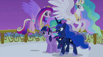 Twilight sees princesses start flying S4E25