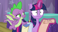 Twilight shocked by Spike's words S9E16