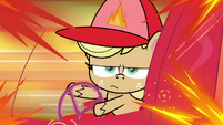 Applejack surrounded by flames PLS1E3a