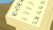 Notebook showing Thunderlane absent S2E22