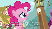 Pinkie Pie looking at the clock S4E12