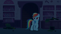 Rainbow Dash looks around the kitchen S6E15