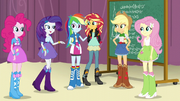 Rarity congratulating Sunset Shimmer EG3