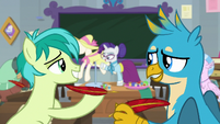 Sandbar giving Gallus another quill S8E1