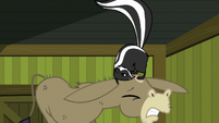Skunk about to spray Cranky Doodle Donkey S6E15