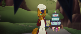 Capper posing as a pastry chef MLPTM