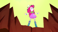 Pinkie Pie standing on top of a volcano SS11