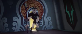 Storm King enters the Canterlot throne room MLPTM