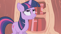 Twilight looking at her horn S1E6