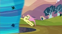 ...but the tornado sucks Fluttershy in?