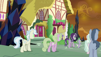 More Sombrafied ponies walking out of town S9E2