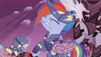 Rainbow Dash headbutts Crystal Pony S5E25