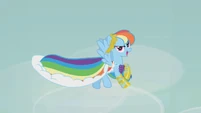 Rainbow dashes in, cool style!