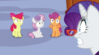 Rarity shocked by Sweetie Belle's idea S9E22