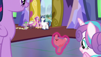 Twilight Sparkle levitating red teddy bear S7E3