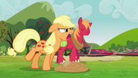 Applejack tells the Pinkie clones to come back S3E03