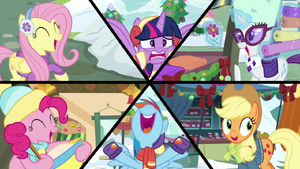 Mane Six on six-way split-screen MLPBGE.png