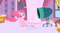 Pinkie Pie goofing around as usual.