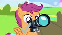 Scootaloo takes another picture of Rainbow S7E7