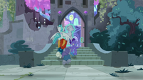 Starlight and friends run inside old castle S9E11